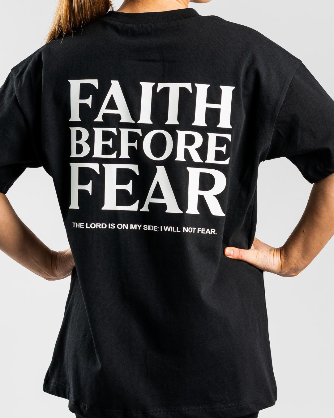 'Faith Before Fear' Women’s Oversized T-Shirt