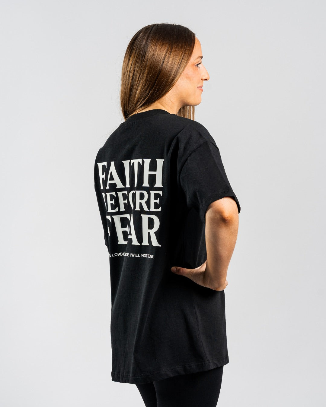 'Faith Before Fear' Women’s Oversized T-Shirt