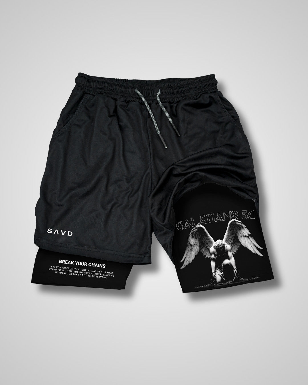 Galatians 5:1 ’Break Your Chains’ Men’s Performance Shorts