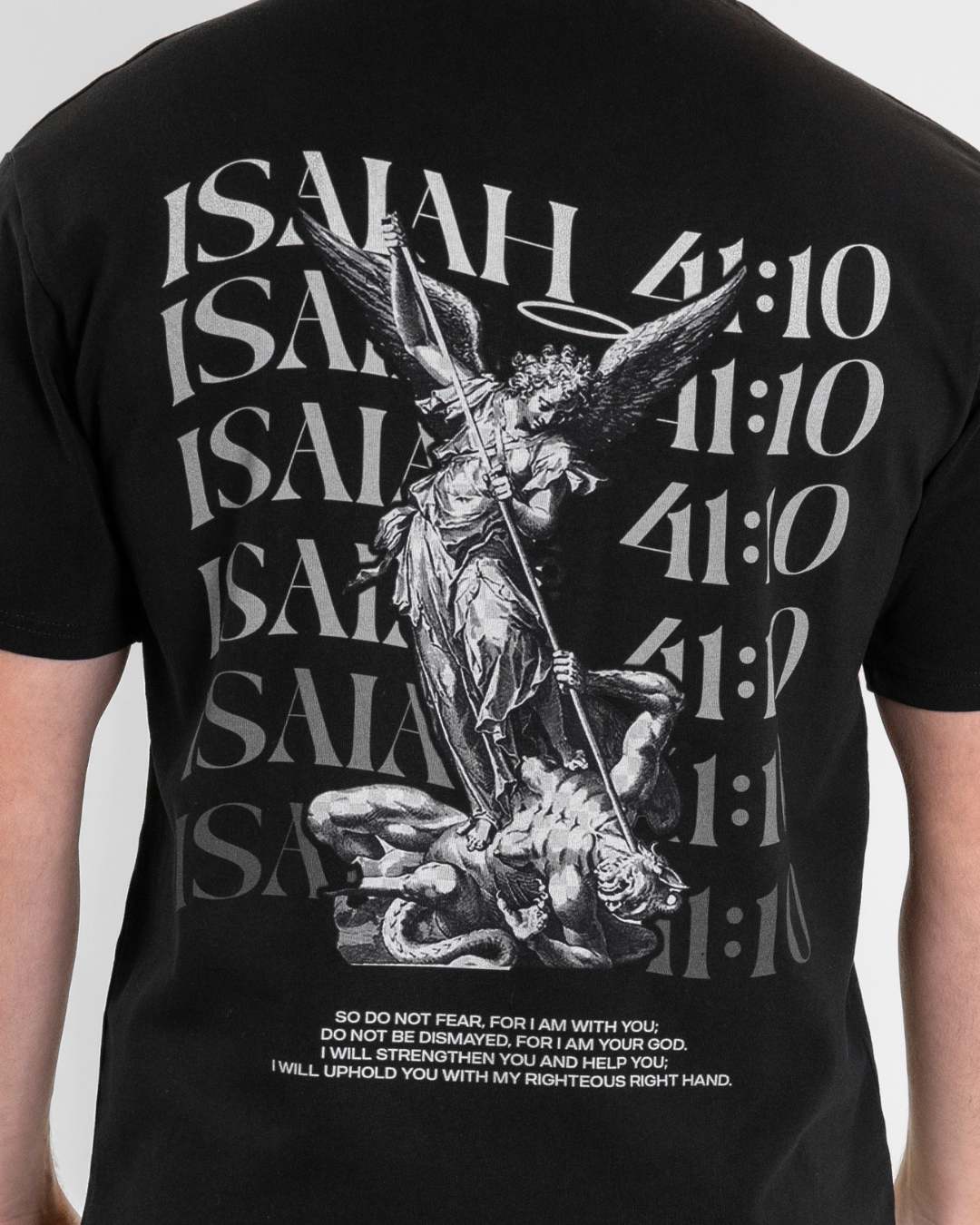 Isaiah 41:10 Angel and Devil Oversized T-Shirt