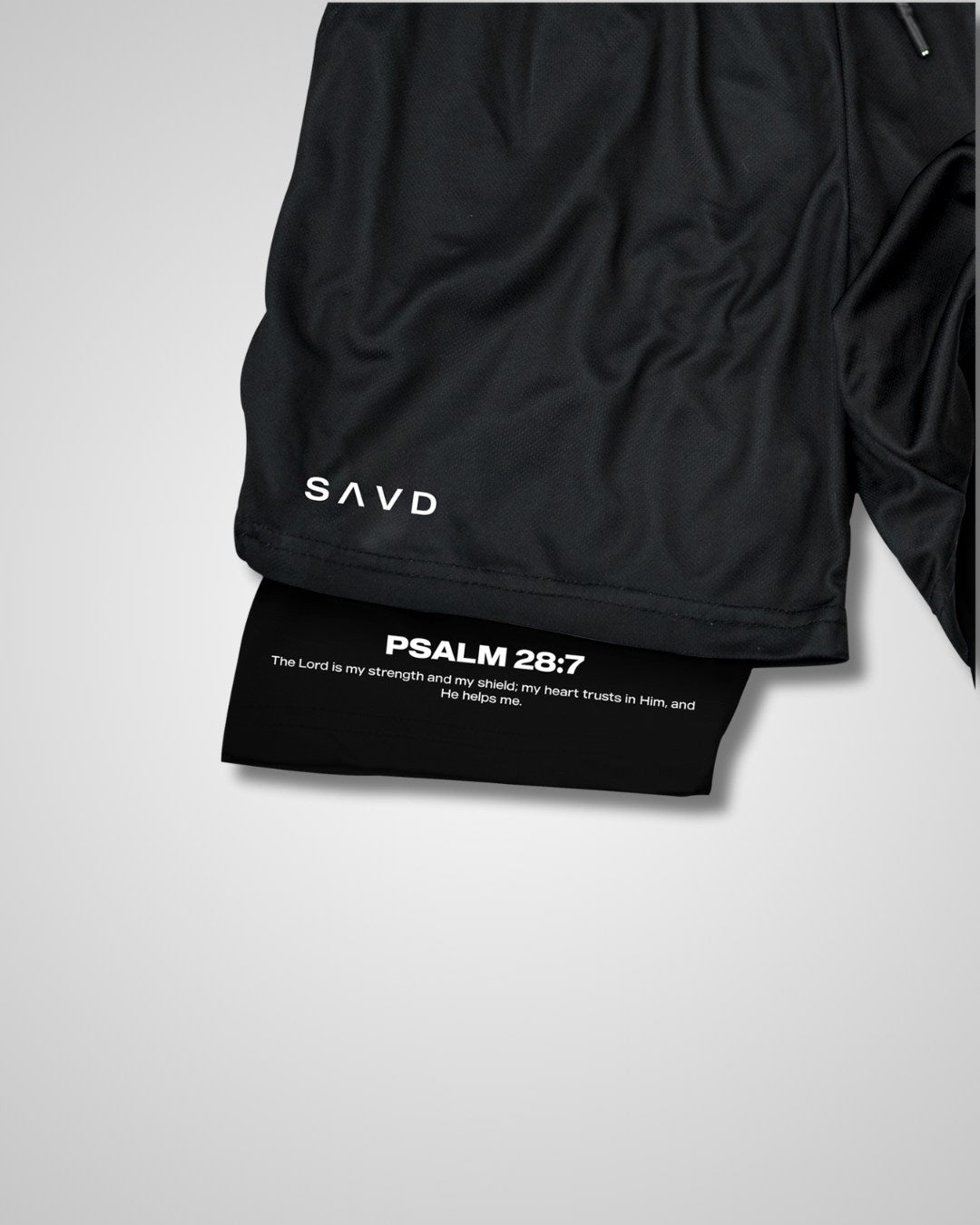 Psalm 28:7 'Shield of Strength' Youth Performance Shorts