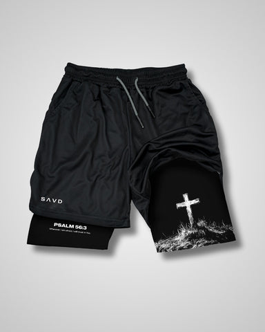 Psalm 56:3 'Cross' Youth Performance Shorts