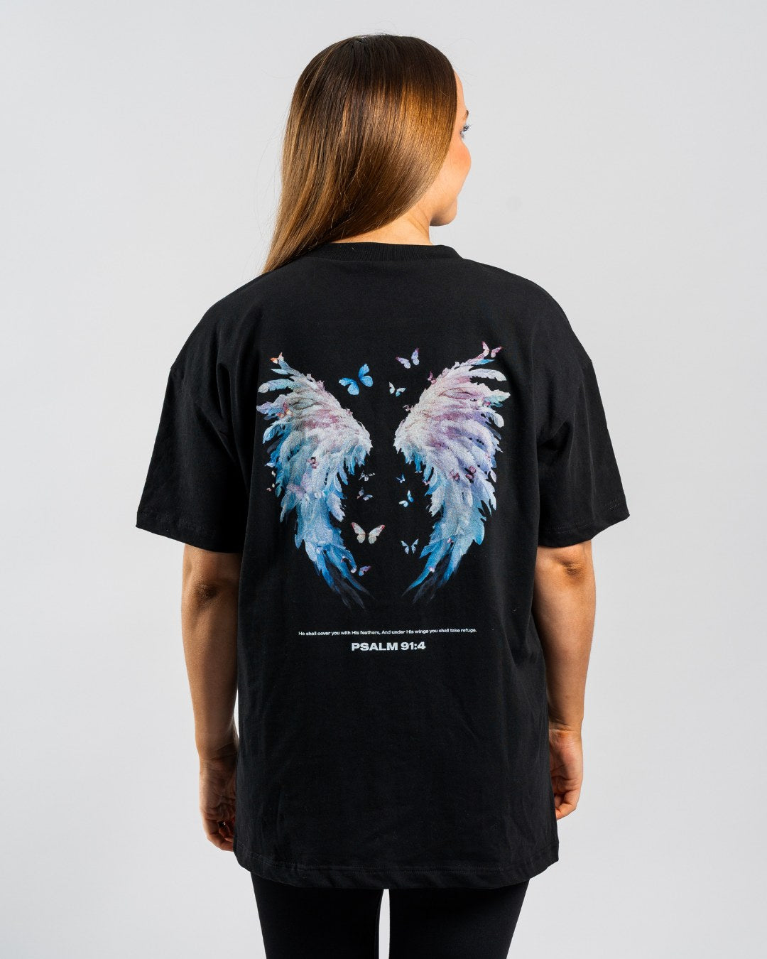 Psalm 91:4 'Under His Wings' Women’s Oversized T-Shirt