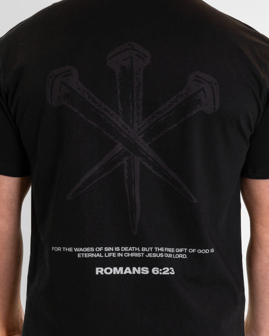Romans 6:23 Three Nails Oversized T-Shirt