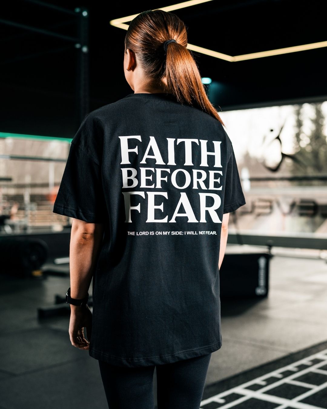 'Faith Before Fear' Women’s Oversized T-Shirt