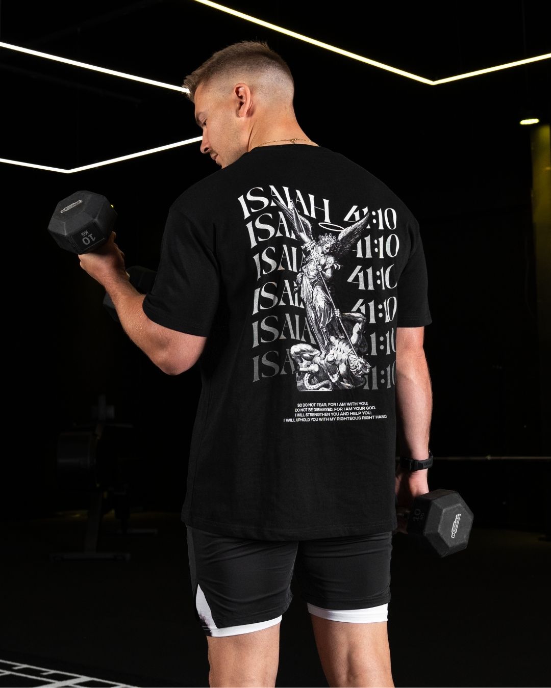 Isaiah 41:10 Angel and Devil Oversized T-Shirt