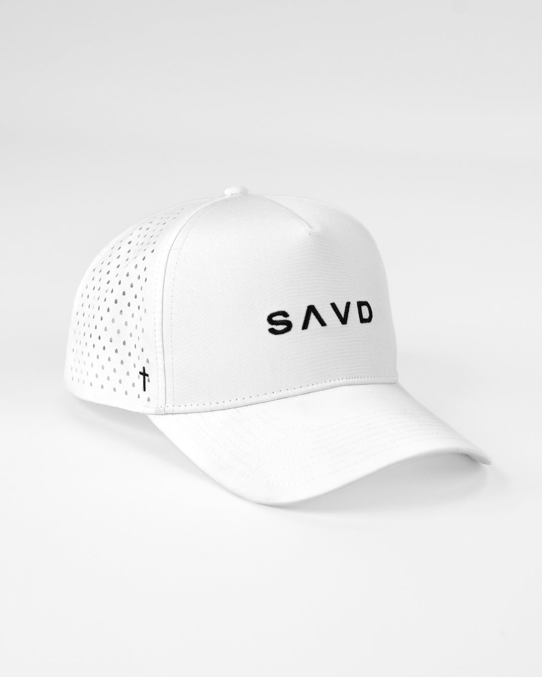 SAVD Perforated Snapback - White