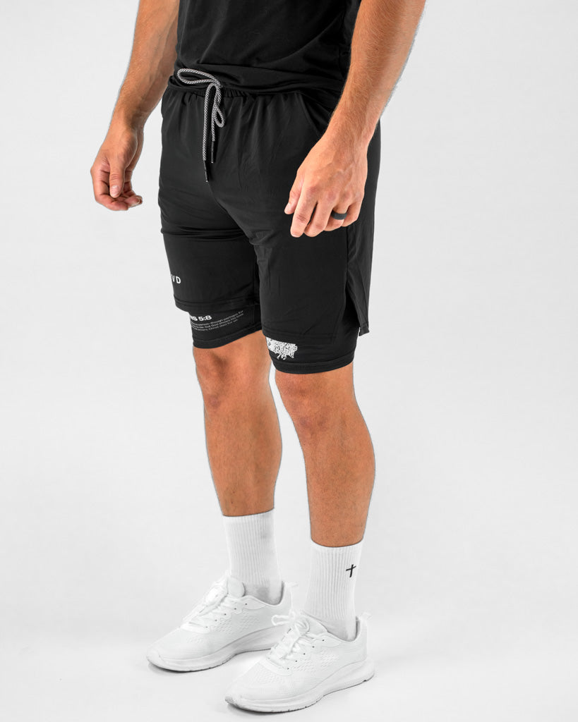 Romans 5:7-8 Christ Performance Shorts