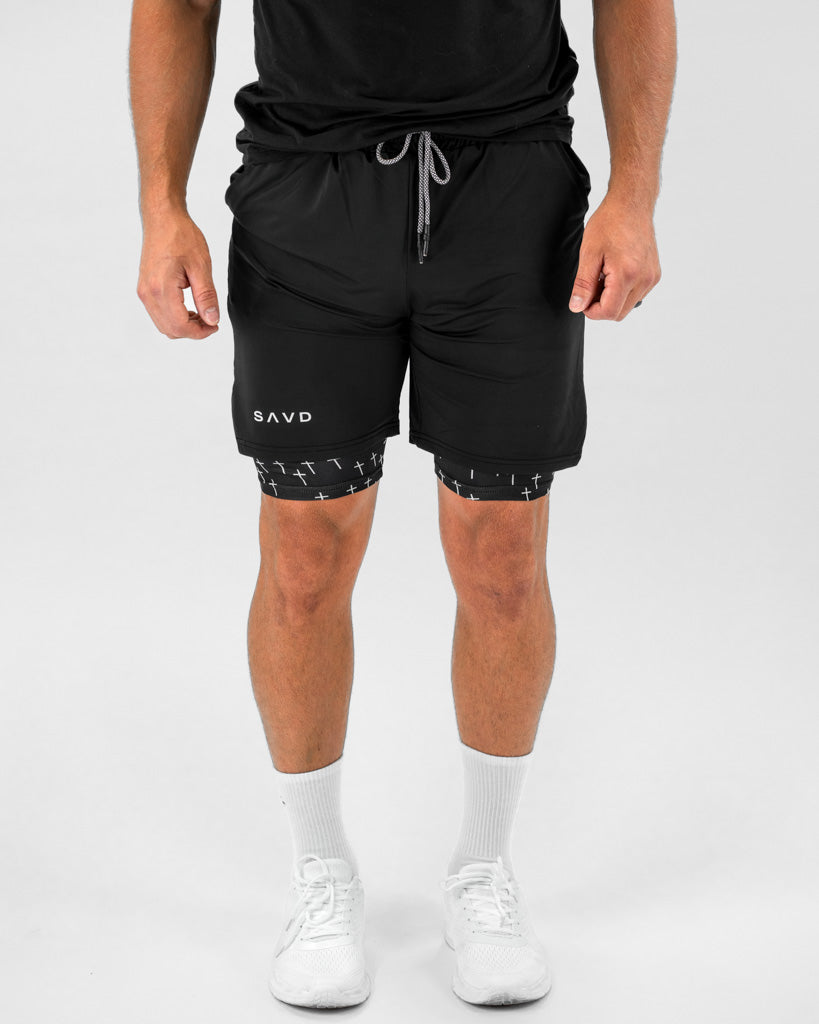 Cross Pattern Performance Shorts