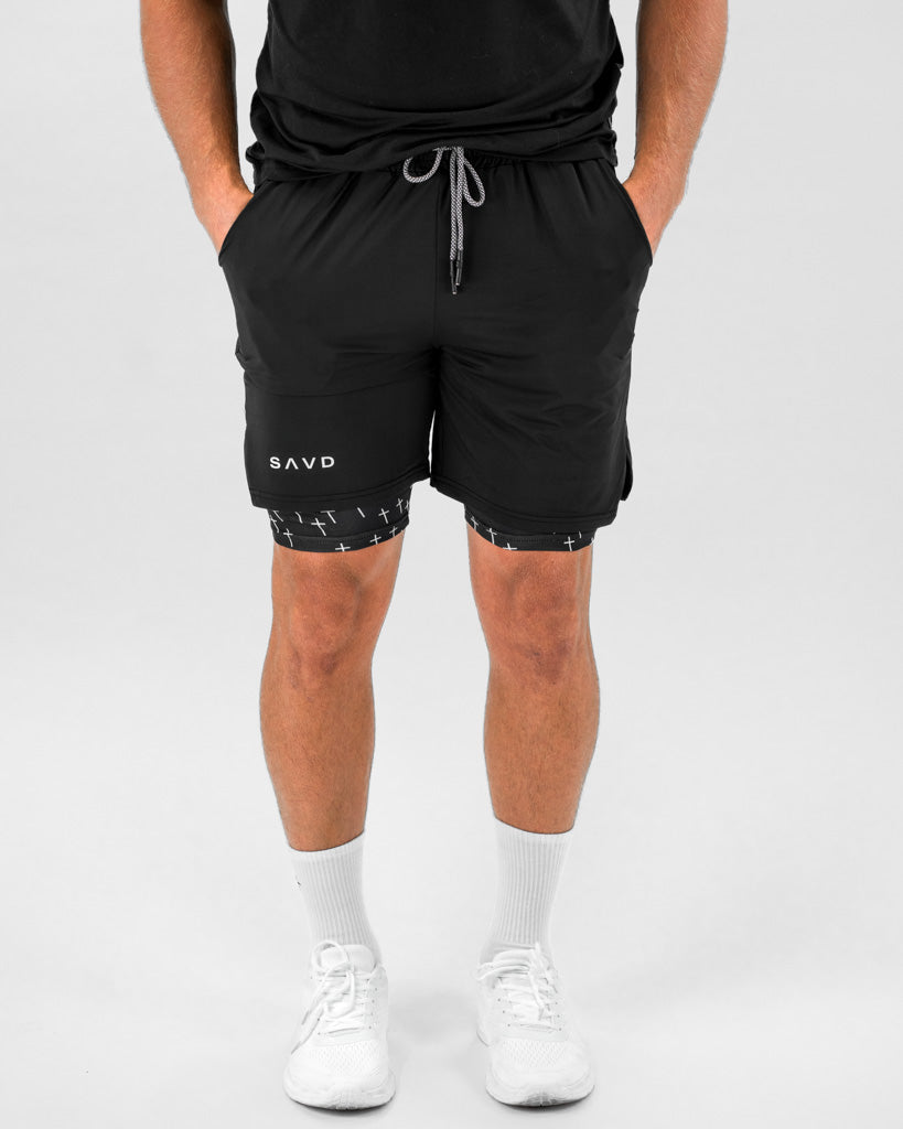 Cross Pattern Performance Shorts