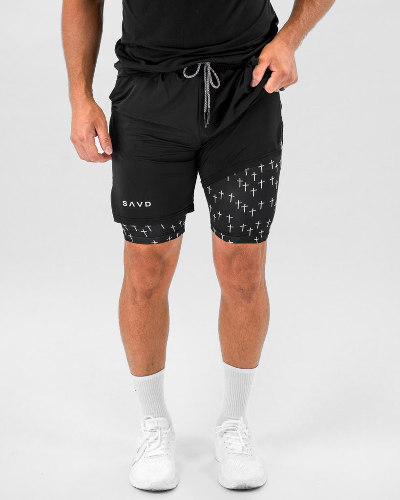 Cross Pattern Performance Shorts