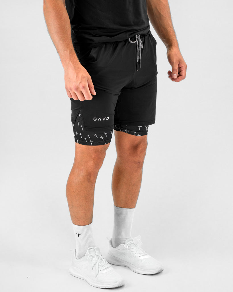 Cross Pattern Performance Shorts