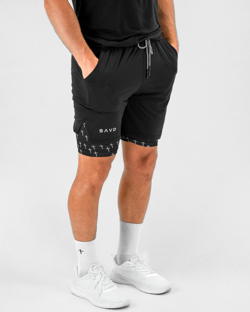 Cross Pattern Performance Shorts