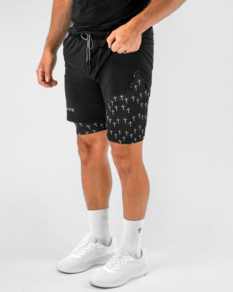 Cross Pattern Performance Shorts