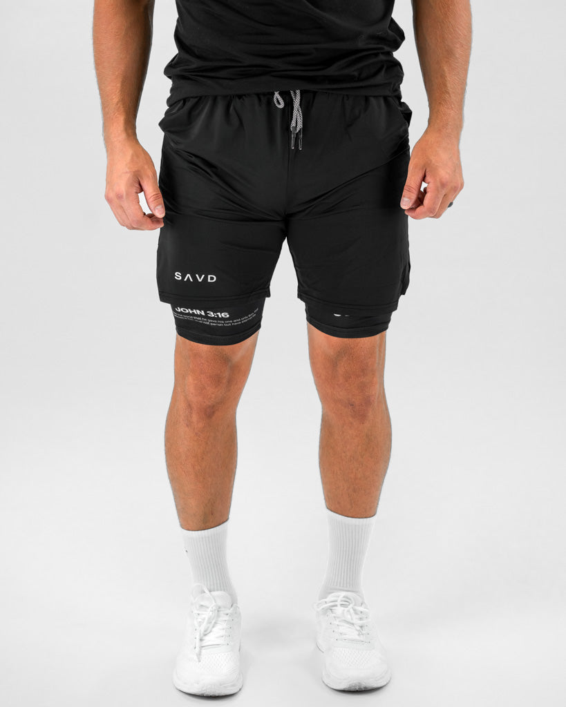 John 3:16 White Dove Performance Shorts