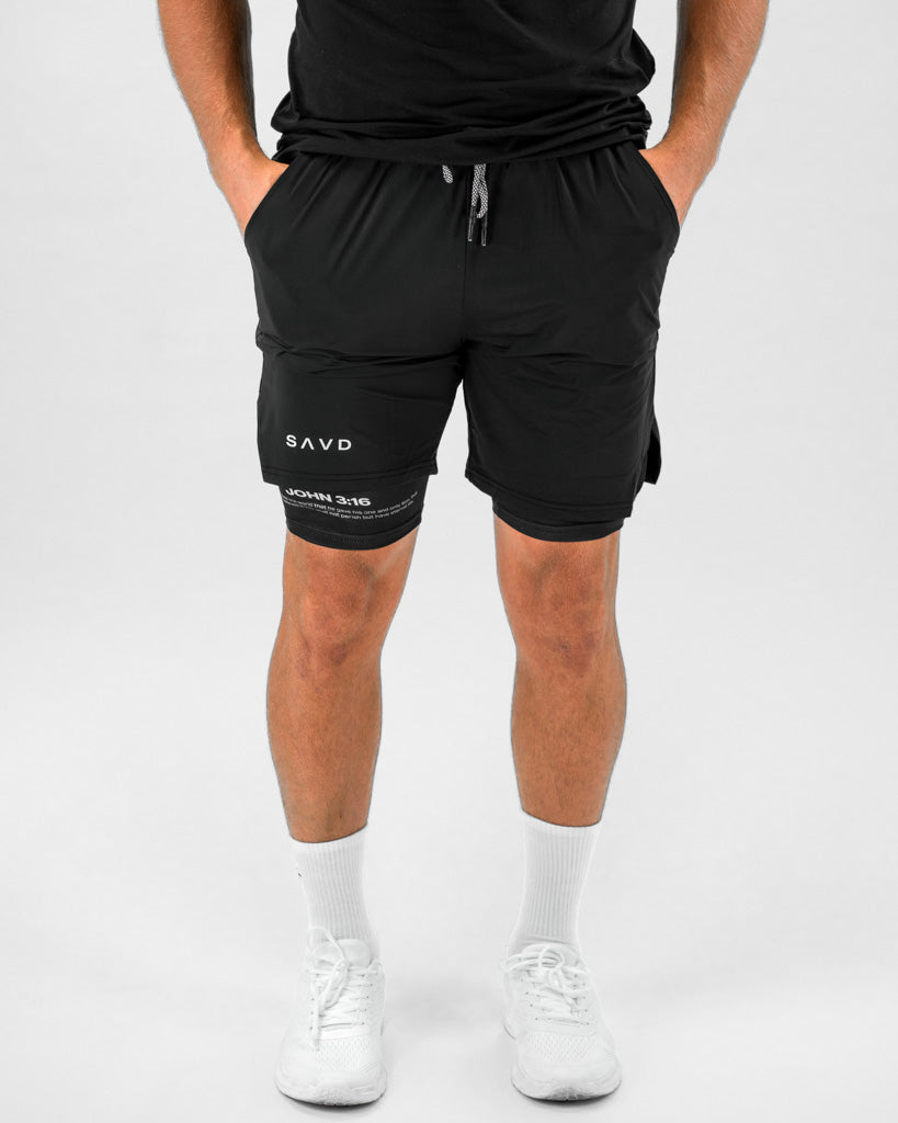 John 3:16 White Dove Performance Shorts