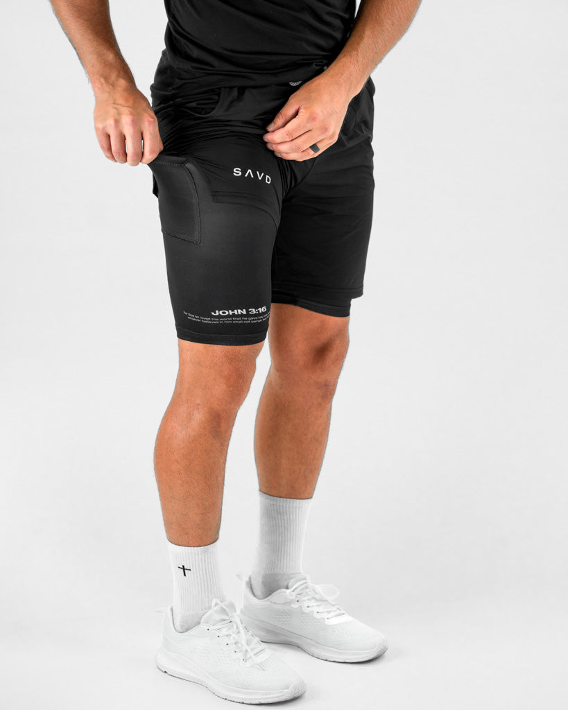 John 3:16 White Dove Performance Shorts