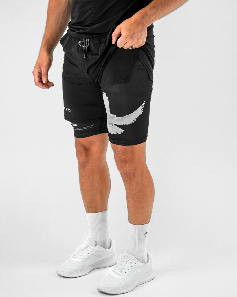 John 3:16 White Dove Performance Shorts