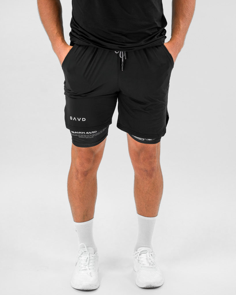 Isaiah 41:10 Angel & Devil Performance Shorts