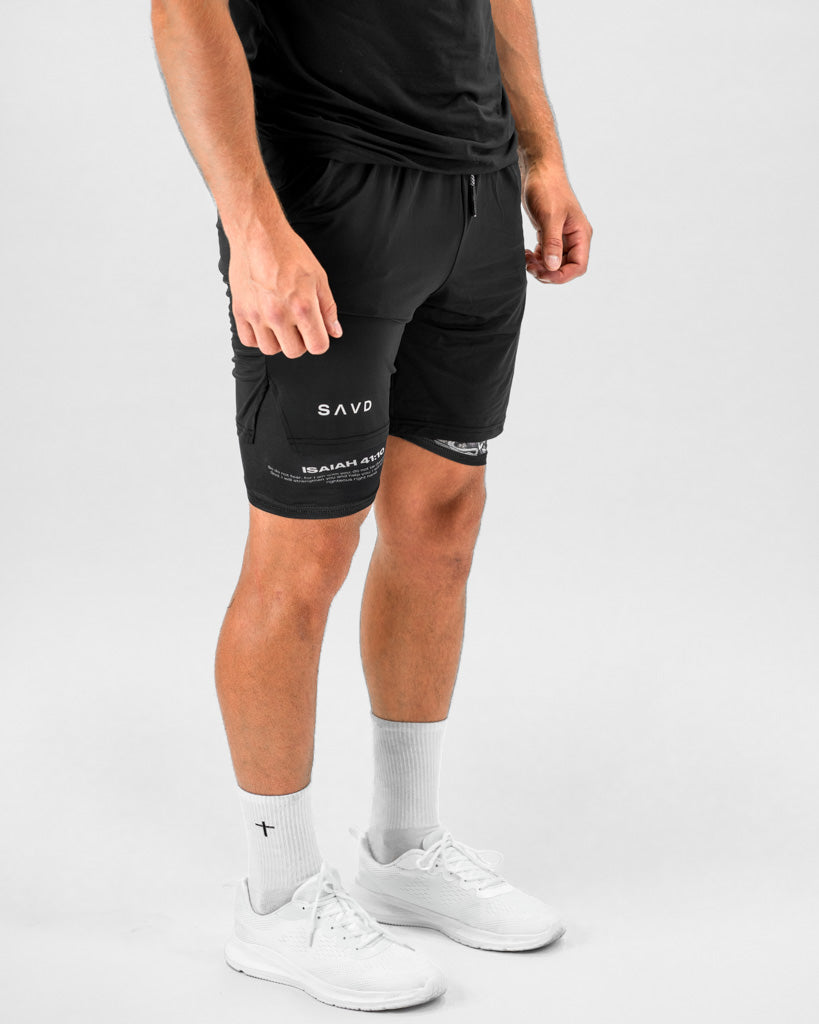 Isaiah 41:10 Angel & Devil Performance Shorts