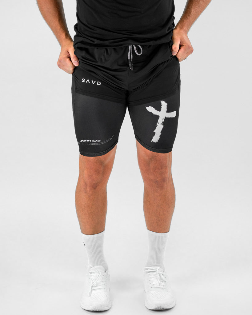 John 3:16 Cross Performance Shorts