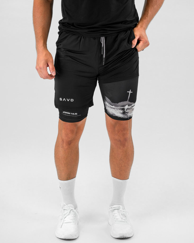 John 14:6 Cross Performance Shorts