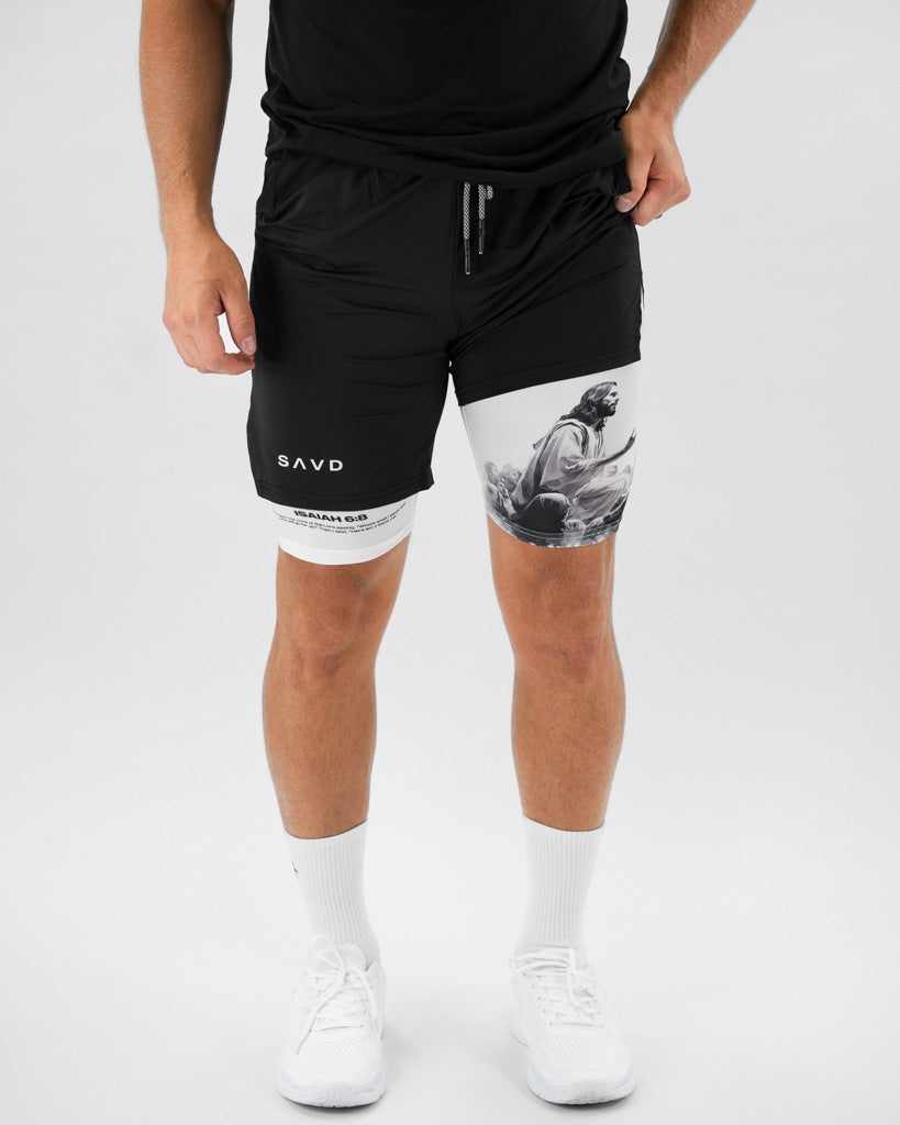 Isaiah 6:8 Jesus Performance Shorts