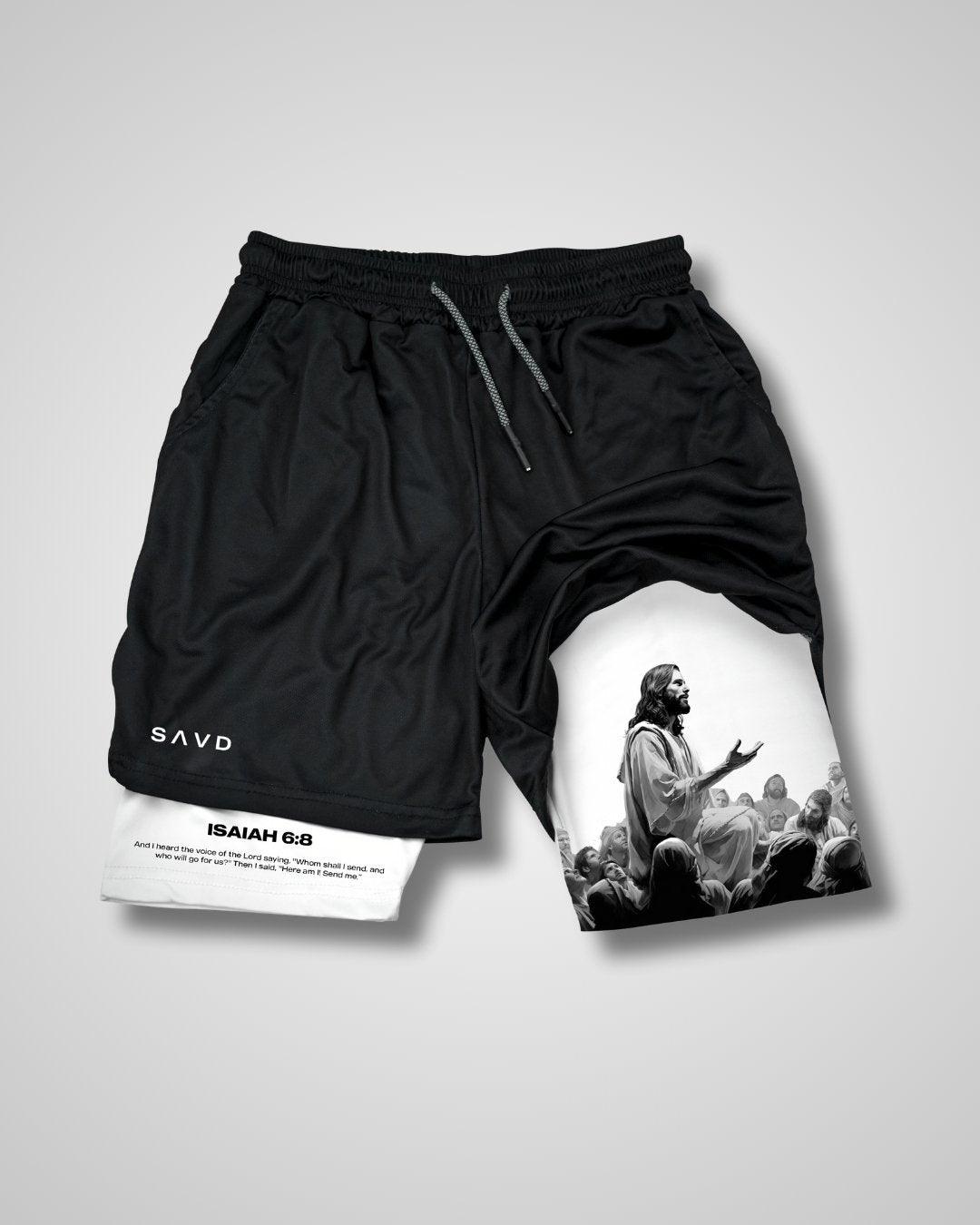 Isaiah 6:8 Jesus Performance Shorts