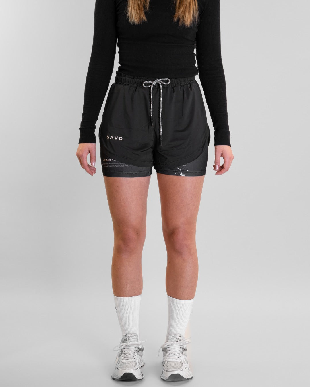 John 14:27 'Butterfly Cross' Women's Performance Shorts