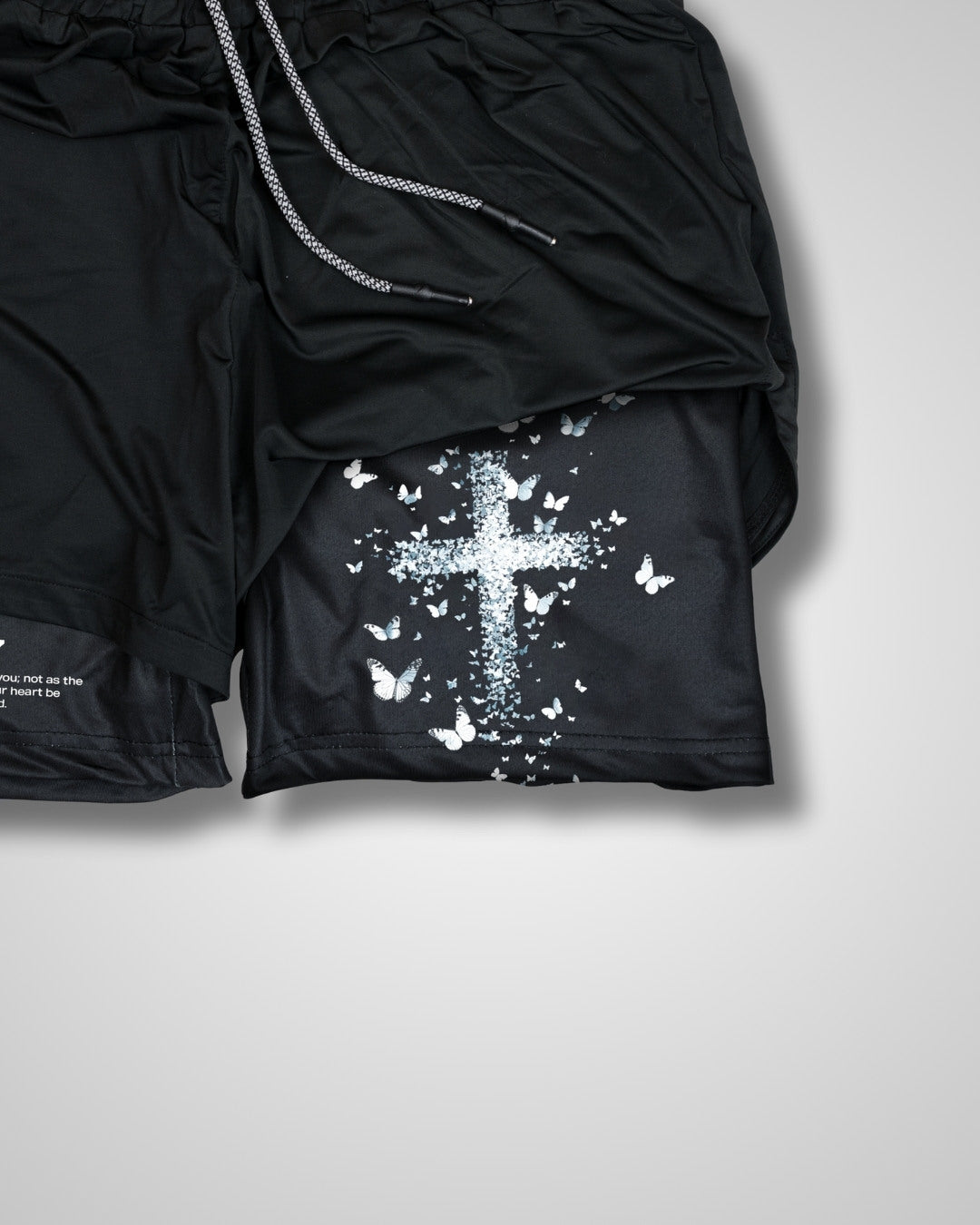 John 14:27 'Butterfly Cross' Women's Performance Shorts