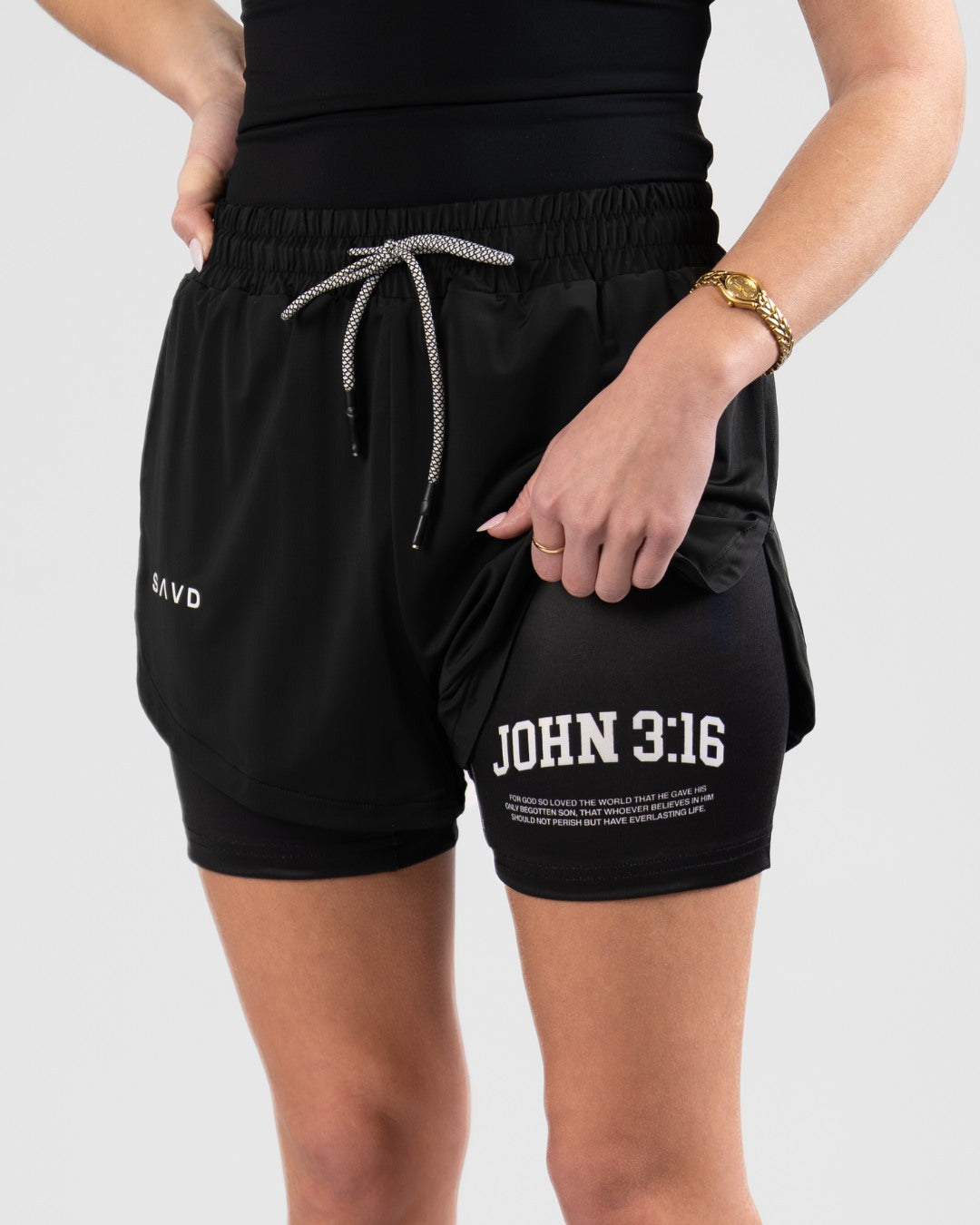 John 3:16 ’College Scripture’ Women’s Performance Shorts