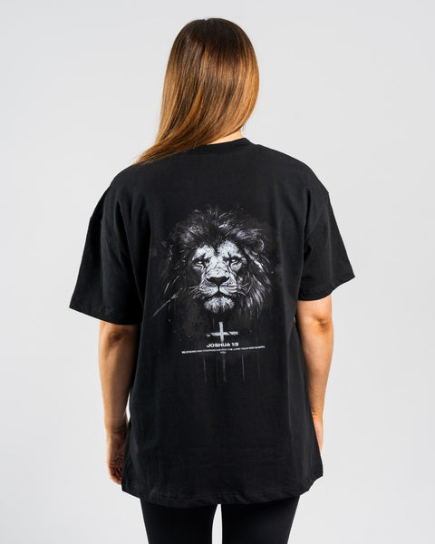Joshua 1:9 'Lion' Women's Oversized T-Shirt - SAVD Clothing