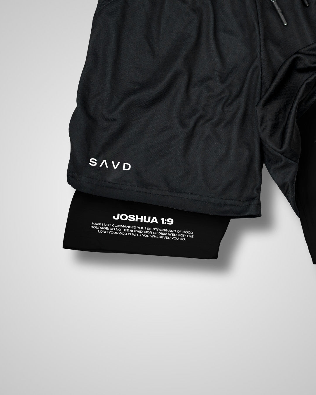 Joshua 1:9 ’Sword of Courage’ Men’s Performance Shorts