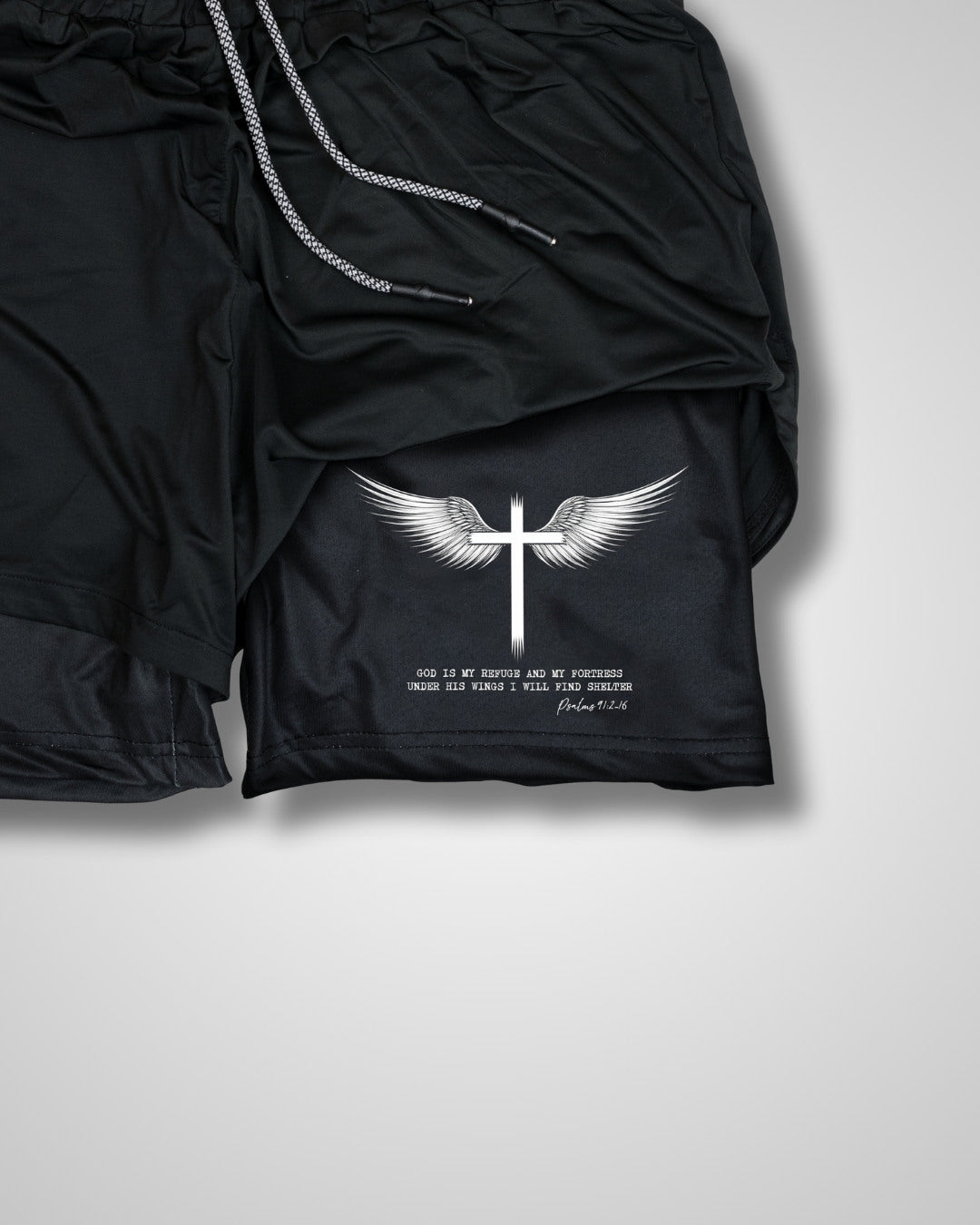 Psalms 91:2 'Wings of Protection' Women's Performance Shorts