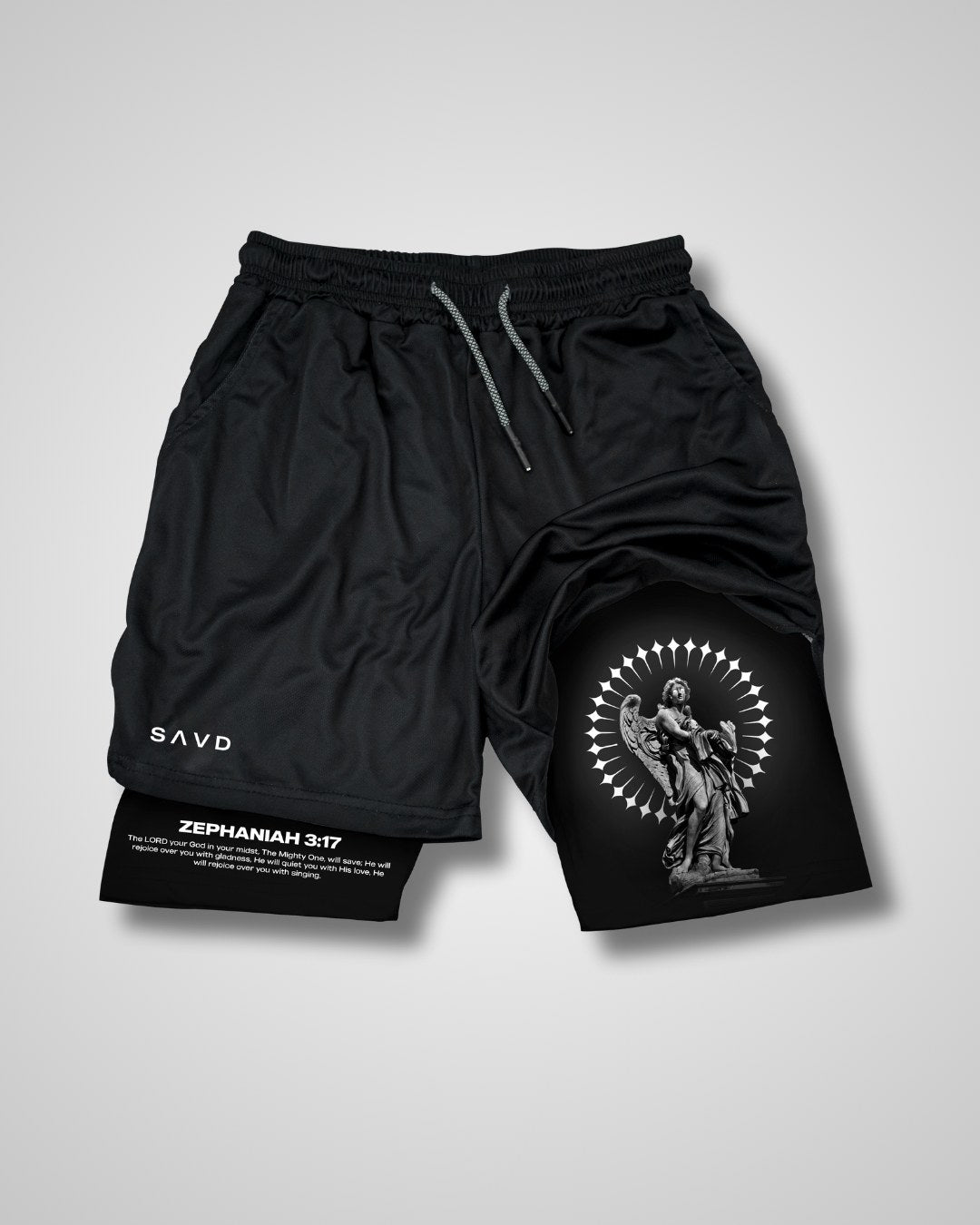 Zephaniah 3:17 Mighty Protector Performance Shorts