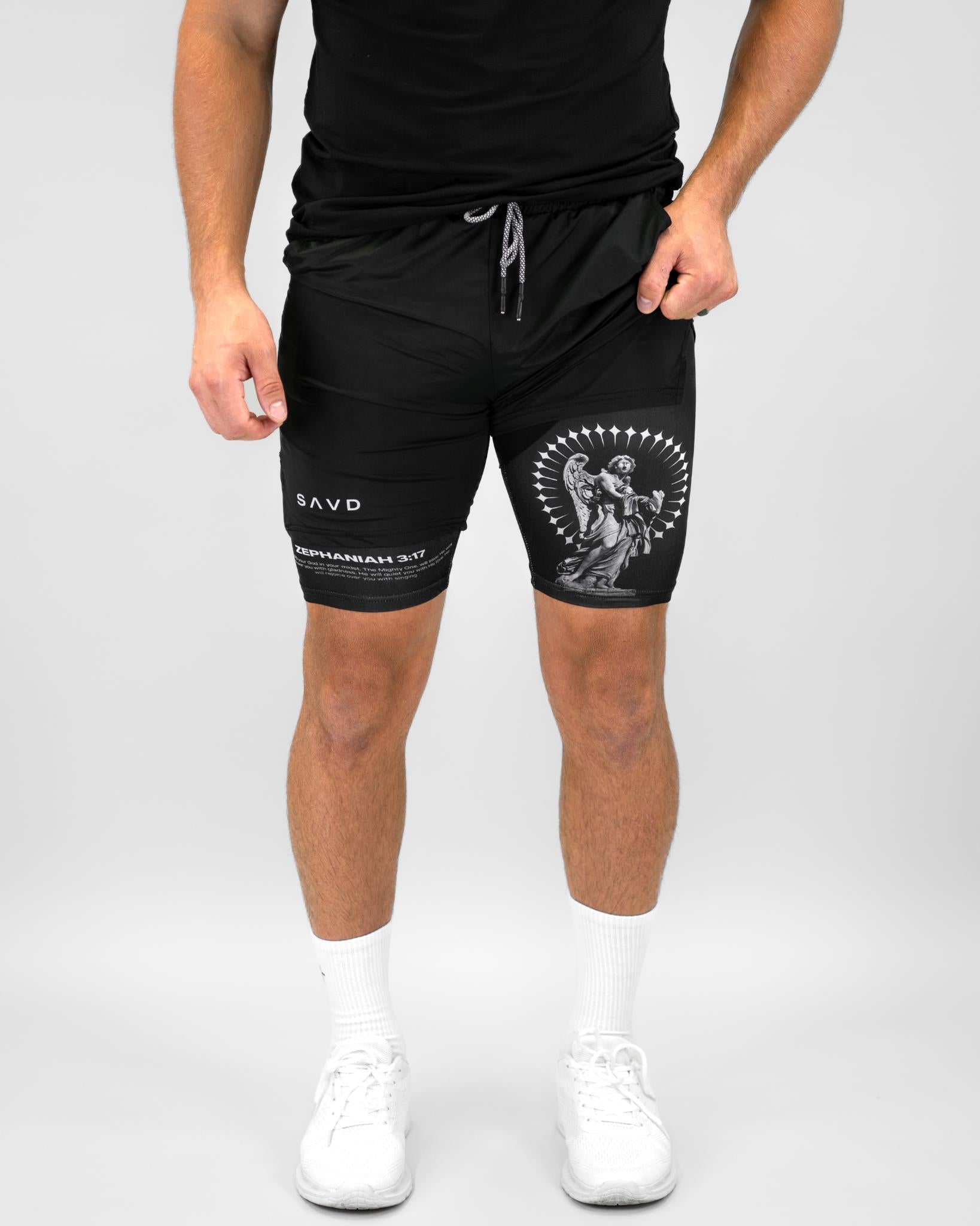 Zephaniah 3:17 Mighty Protector Performance Shorts