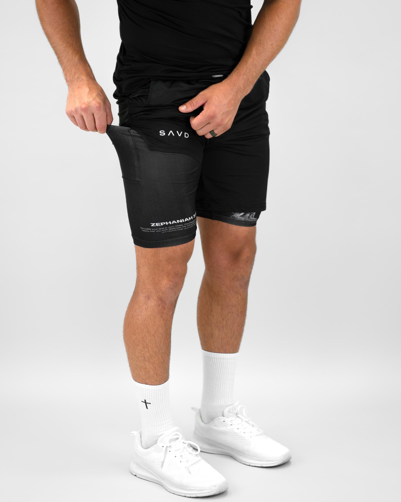 Zephaniah 3:17 Mighty Protector Performance Shorts