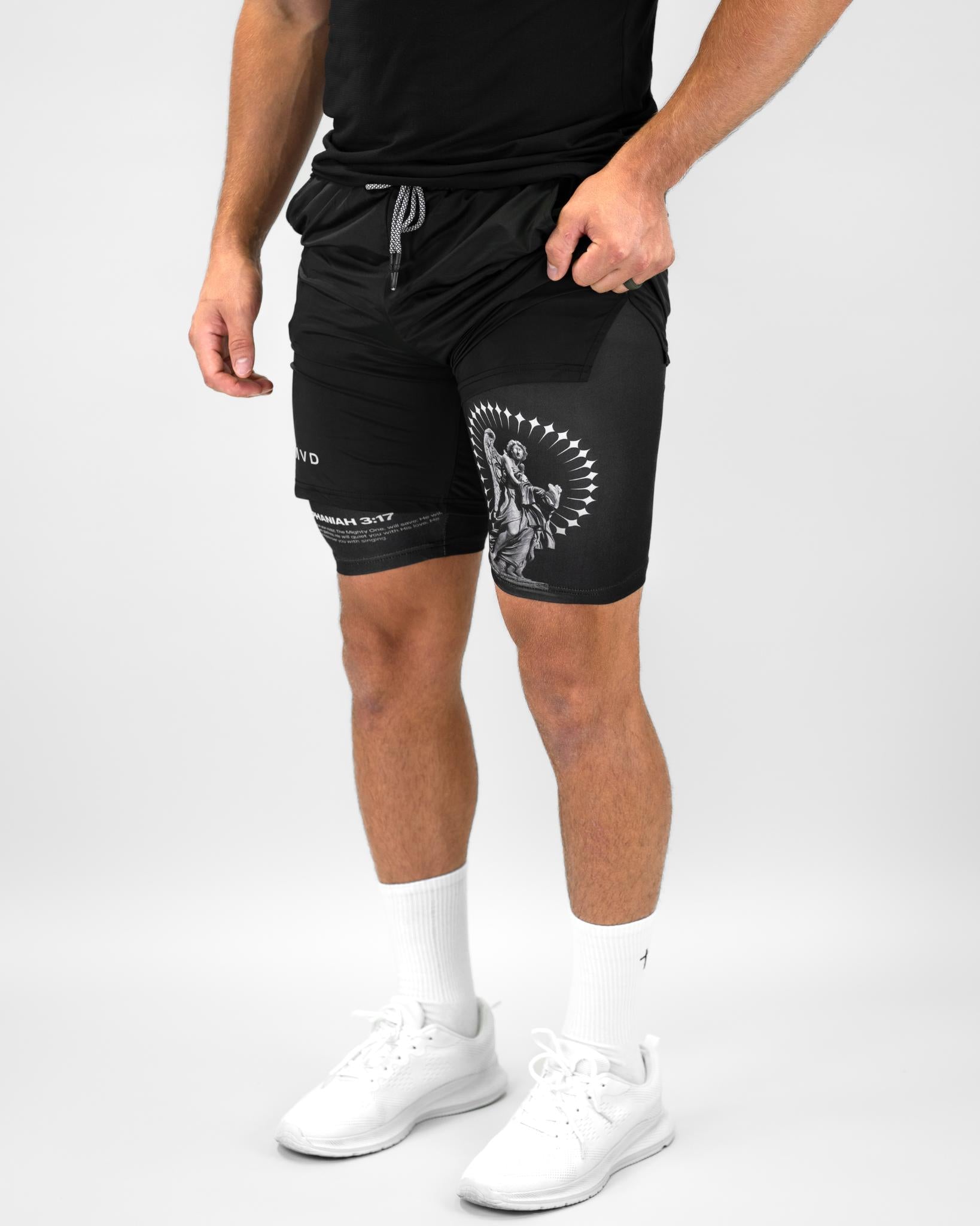 Zephaniah 3:17 Mighty Protector Performance Shorts